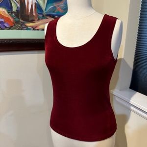 Lot of 2 FIORE Jersey Tank Tops - 1 Black, 1 Red - SZ M